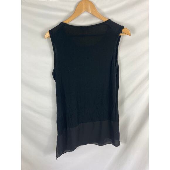 Vince Camuto Black Longline Asymmetrical Tank Size Small - Picture 3 of 3